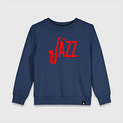 Свитшот хлопковый детский Jazz - труба, цвет: тёмно-синий