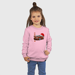 Свитшот хлопковый детский Mitsubishi Eclipse 2g, цвет: светло-розовый — фото 2
