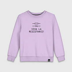 Свитшот хлопковый детский Viva la resistance, цвет: лаванда