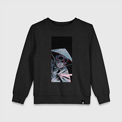 Свитшот хлопковый детский Бегущий рядом с смертью, цвет: черный