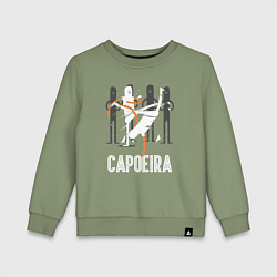 Свитшот хлопковый детский Capoeira - contactless combat, цвет: авокадо