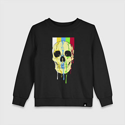 Свитшот хлопковый детский Color skull - vanguard, цвет: черный