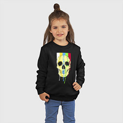 Свитшот хлопковый детский Color skull - vanguard, цвет: черный — фото 2