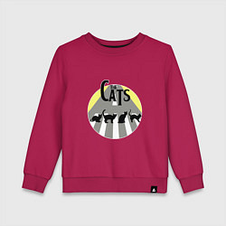 Свитшот хлопковый детский The Cats, цвет: маджента