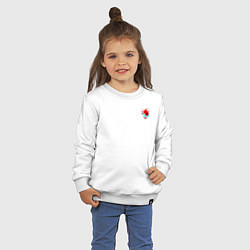 Свитшот хлопковый детский Лого Самурай из Киберпанка 2077, цвет: белый — фото 2