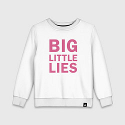 Свитшот хлопковый детский Big Little Lies logo, цвет: белый