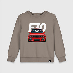 Свитшот хлопковый детский BMW E30, цвет: утренний латте