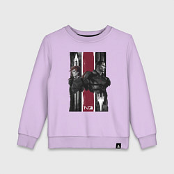 Свитшот хлопковый детский Mass Effect N7 - Shepard, цвет: лаванда