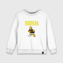 Свитшот хлопковый детский Гомер Nirvana, цвет: белый