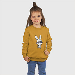 Свитшот хлопковый детский Cool rabbit, цвет: горчичный — фото 2