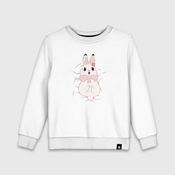 Детский свитшот Cute white rabbit