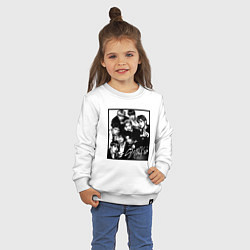 Свитшот хлопковый детский Stray Kids Halftone Art, цвет: белый — фото 2
