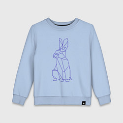 Свитшот хлопковый детский Символ 2023 - Синий Кролик, цвет: мягкое небо