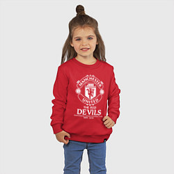 Свитшот хлопковый детский Манчестер Юнайтед дьяволы, цвет: красный — фото 2