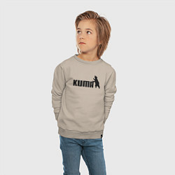 Свитшот хлопковый детский Кума вместо пумы, цвет: миндальный — фото 2