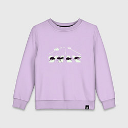 Свитшот хлопковый детский Walking beetles, цвет: лаванда