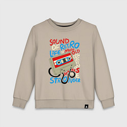 Детский свитшот Касссета ретро звук