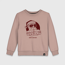 Свитшот хлопковый детский Xmas time, цвет: пыльно-розовый