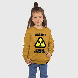 Свитшот хлопковый детский Ионизирующее радиоактивное излучение, цвет: горчичный — фото 2