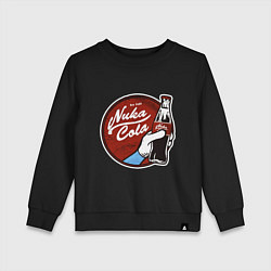 Свитшот хлопковый детский Nuka cola sticker, цвет: черный