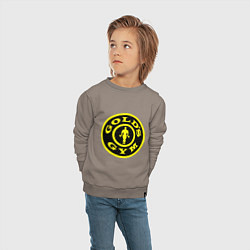 Свитшот хлопковый детский Golds GYM, цвет: утренний латте — фото 2