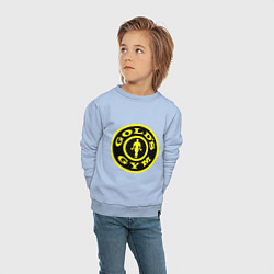 Свитшот хлопковый детский Golds GYM, цвет: мягкое небо — фото 2