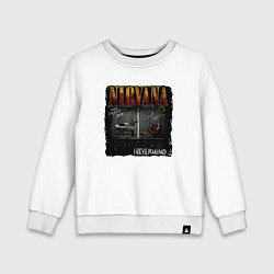 Свитшот хлопковый детский Nirvana box, цвет: белый