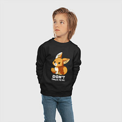 Свитшот хлопковый детский Offended fox, цвет: черный — фото 2