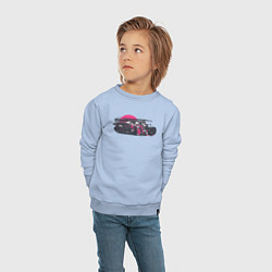 Свитшот хлопковый детский JDM Girl, цвет: мягкое небо — фото 2