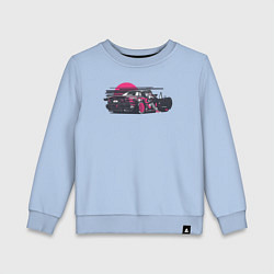 Свитшот хлопковый детский JDM Girl, цвет: мягкое небо