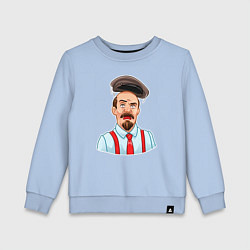 Свитшот хлопковый детский Ленин весьма удивлён, цвет: мягкое небо