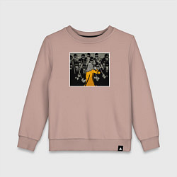 Свитшот хлопковый детский Kill Bill том 1, цвет: пыльно-розовый