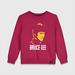 Свитшот хлопковый детский Bruce Lee warrior, цвет: маджента