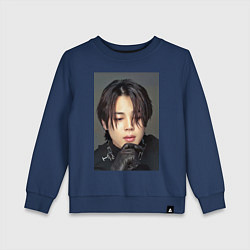 Свитшот хлопковый детский Handsome Jimin, цвет: тёмно-синий