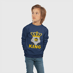 Свитшот хлопковый детский Пеле король футбола, цвет: тёмно-синий — фото 2
