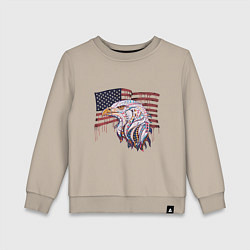 Свитшот хлопковый детский American eagle, цвет: миндальный