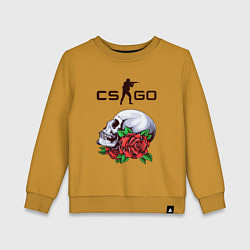 Детский свитшот Контра и череп с розами