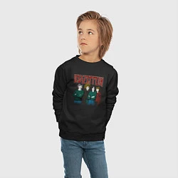 Свитшот хлопковый детский Led Zeppelin винтаж, цвет: черный — фото 2