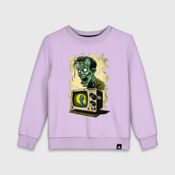 Свитшот хлопковый детский Зомбо-ящик, цвет: лаванда