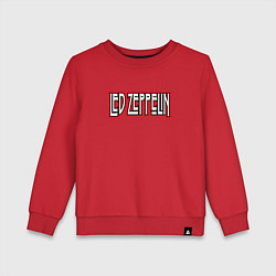 Свитшот хлопковый детский Led Zeppelin логотип, цвет: красный