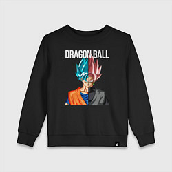 Свитшот хлопковый детский Dragon ball Гоку, цвет: черный