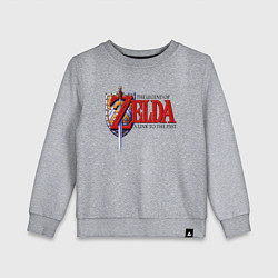 Свитшот хлопковый детский The Legend of Zelda game, цвет: меланж