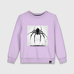 Свитшот хлопковый детский Чёрный паук, Редан, цвет: лаванда