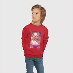 Свитшот хлопковый детский Обиженная принцесса, цвет: красный — фото 2