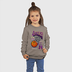 Свитшот хлопковый детский LA Lakers Kobe, цвет: утренний латте — фото 2