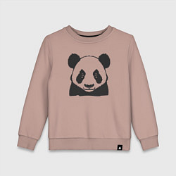 Свитшот хлопковый детский Панда китайский медведь, цвет: пыльно-розовый