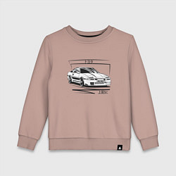 Свитшот хлопковый детский Toyota Supra MK3, цвет: пыльно-розовый