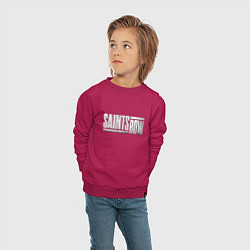 Свитшот хлопковый детский Saints Row - shooter - video game, цвет: маджента — фото 2