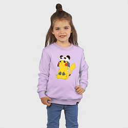 Свитшот хлопковый детский Pika panda, цвет: лаванда — фото 2