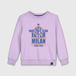 Свитшот хлопковый детский Inter Milan fans club, цвет: лаванда